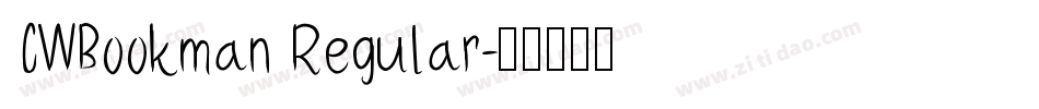 CWBookman Regular字体转换